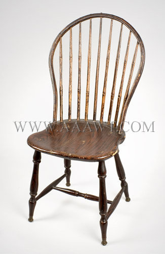 Bow-Back Windsor Side Chair
Brass capped feet...old paint
Anonymous
Circa 1810, entire view
